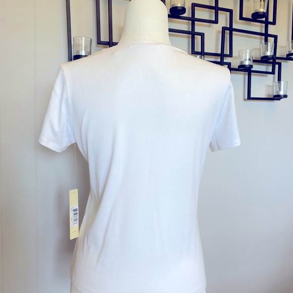 White Cyrus ribbed tee - Picture 3 of 4